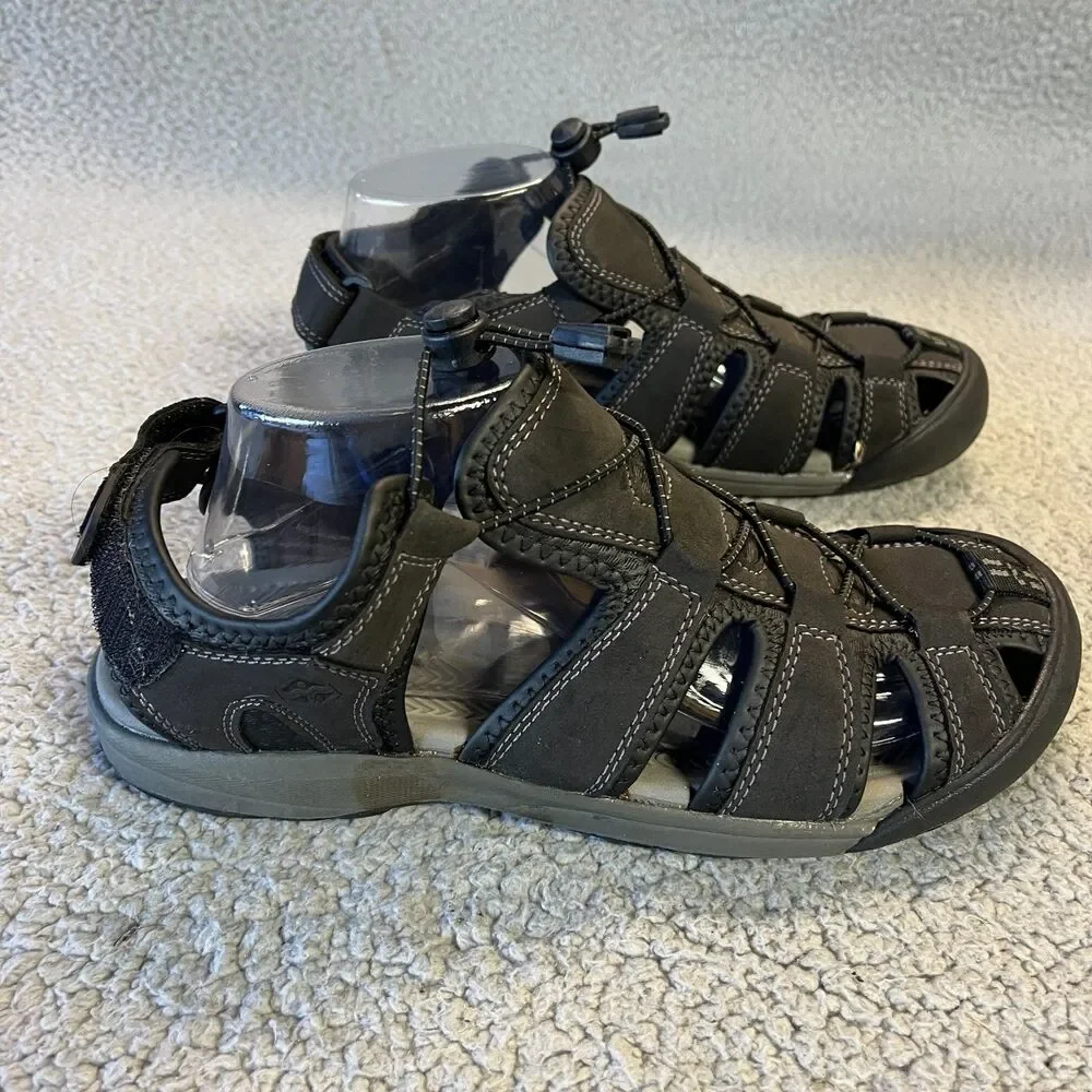 Khombu Sandals Mens 8 Black Travis Outdoor Hiking Walking Active Lake River